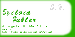 szilvia hubler business card